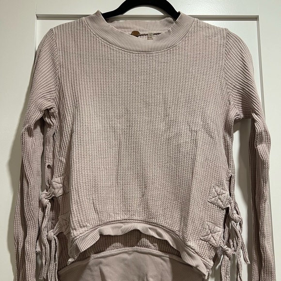 Free People FP One Cropped Thermal Hi Low Interlaken Top - Picture 5 of 5